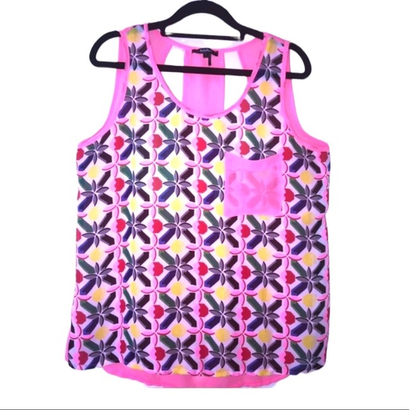 ROLY POLY | OPENED BACK RACERBACK KEYHOLE SHEER TANK TOP - Picture 1 of 7